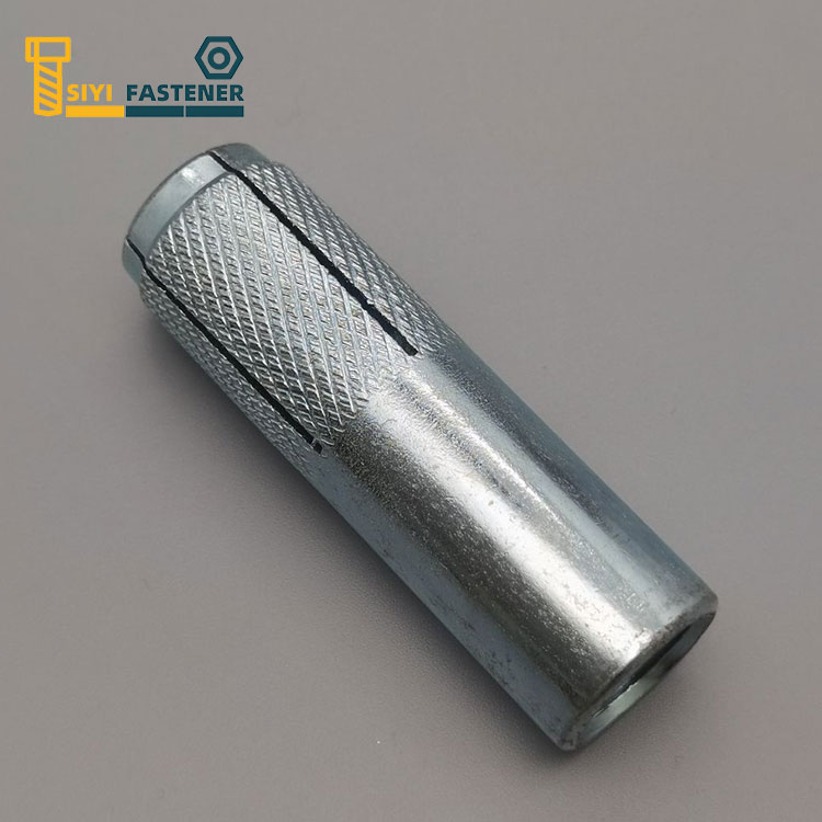 Въглеродна стомана Bluewhite оцинкована капка в котва с Knurling